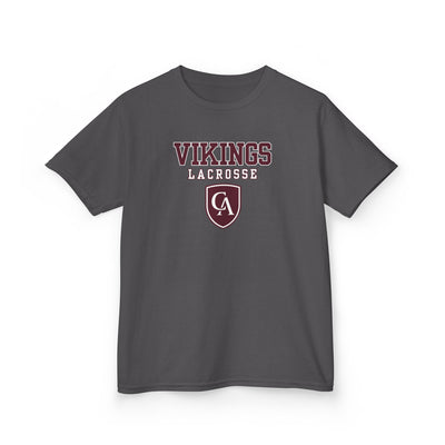 Youth Columbus Academy Vikings Lacrosse Graphic Short Sleeve Gildan Heavy Tee