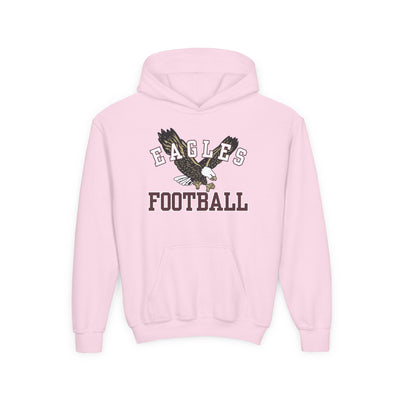 Youth Flying Football Eagle Graphic Hoodie