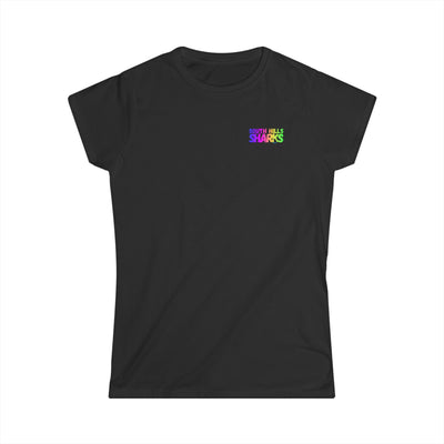 Women's South Hills Swim Team Neon Rainbow Graphic Short Sleeve Gildan Softstyle Tee
