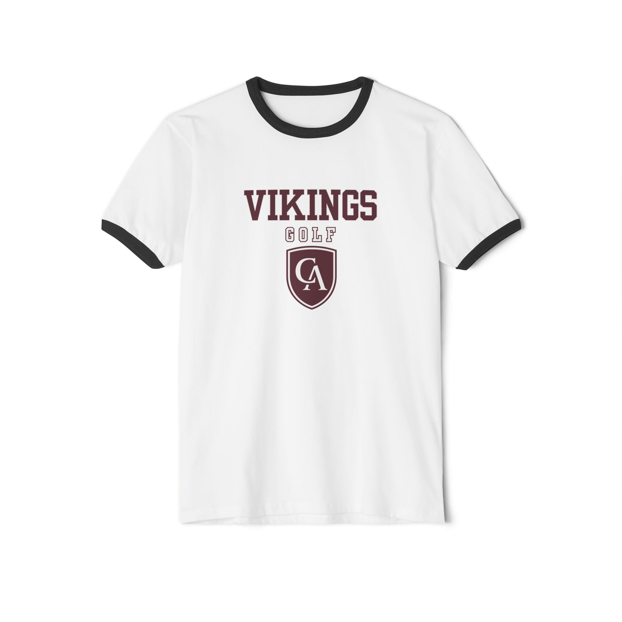 Adult Unisex Columbus Academy Vikings Golf Graphic Short Sleeve Ringer Tee