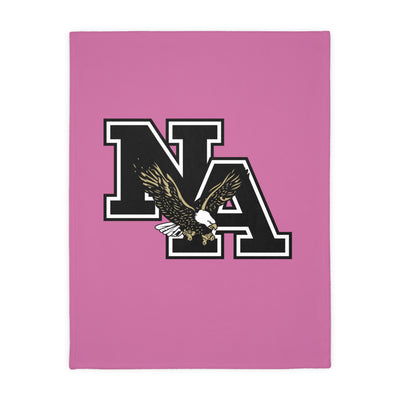 Classic Eagles Logo Super Soft Velveteen Microfiber Blanket (Two-sided print) - PINK OCTOBER