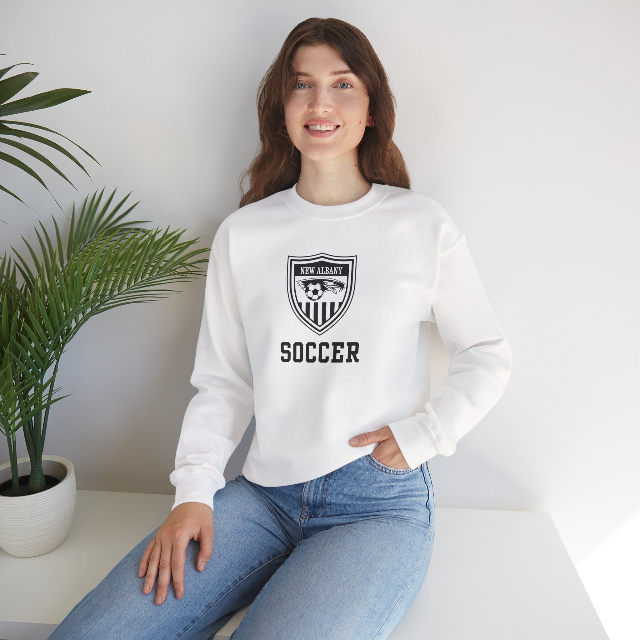Adult Unisex New Albany Youth Soccer League Crest Graphic Sweatshirt