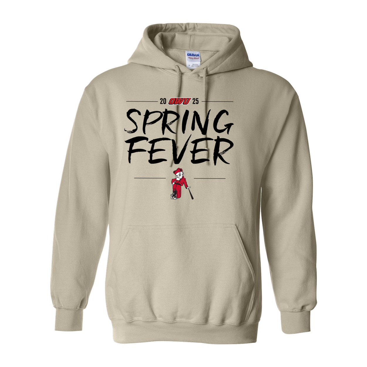 Adult Unisex OWU Spring Fever Baseball Graphic Hoodie - Ohio Wesleyan University