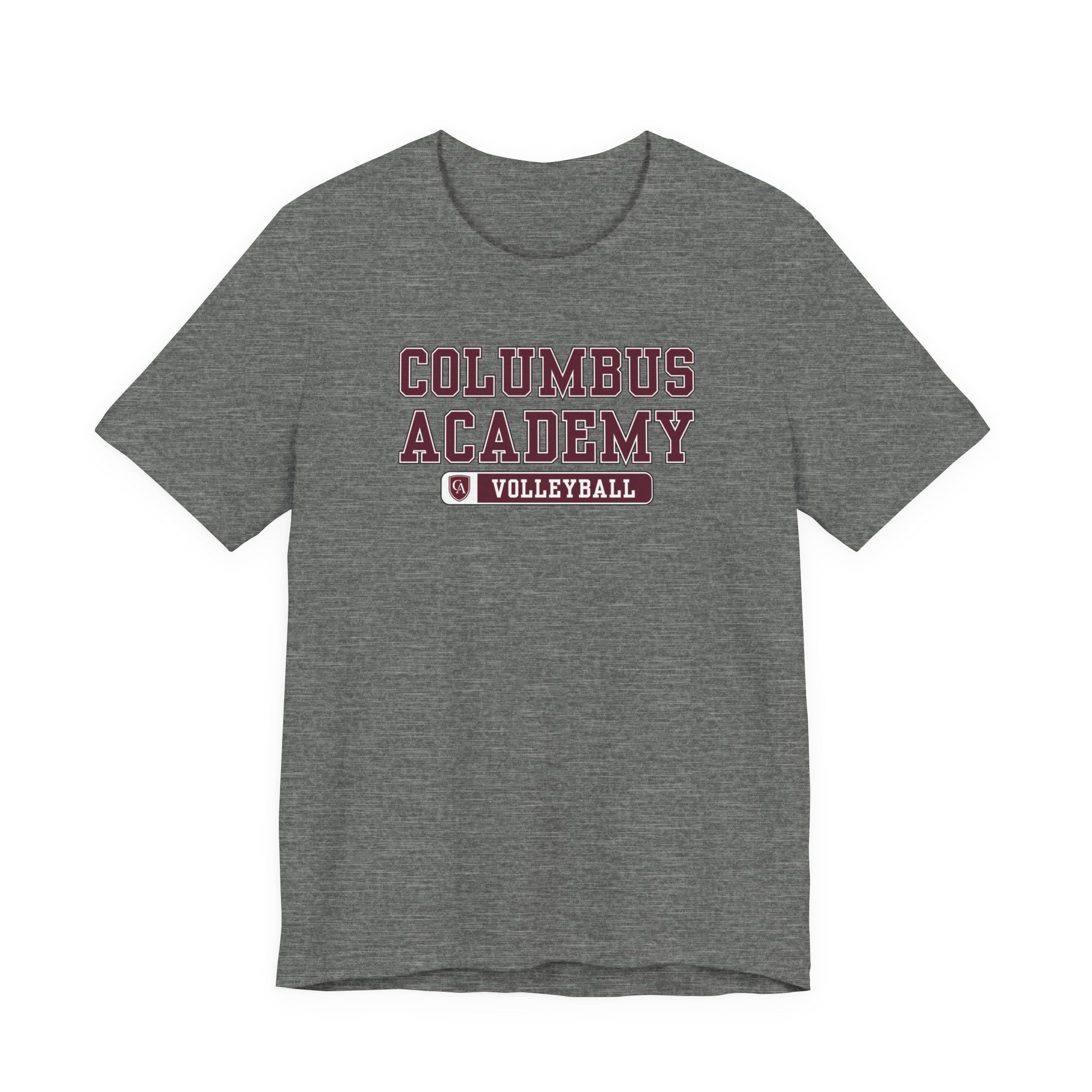 Adult Unisex Columbus Academy Volleyball Graphic Short Sleeve Bella + Canvas Soft Tee