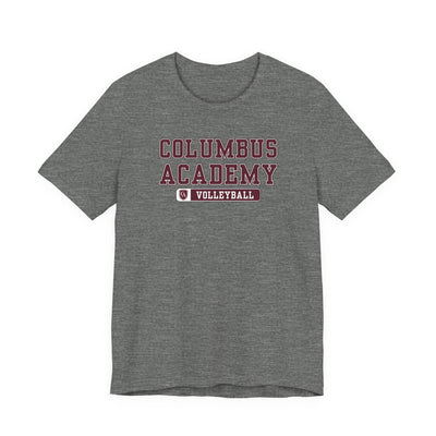 Adult Unisex Columbus Academy Volleyball Graphic Short Sleeve Bella + Canvas Soft Tee
