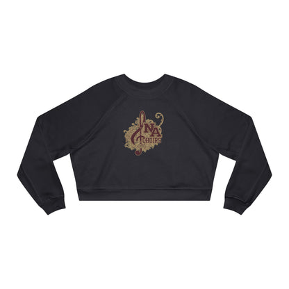 Women's Floral Medley Choirs Graphic Cropped Fleece Sweatshirt