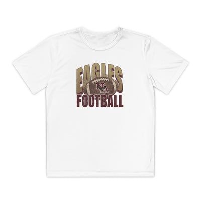 Youth New Albany First-Down Distressed Football Graphic Sport-Tek Competitor Performance Tee