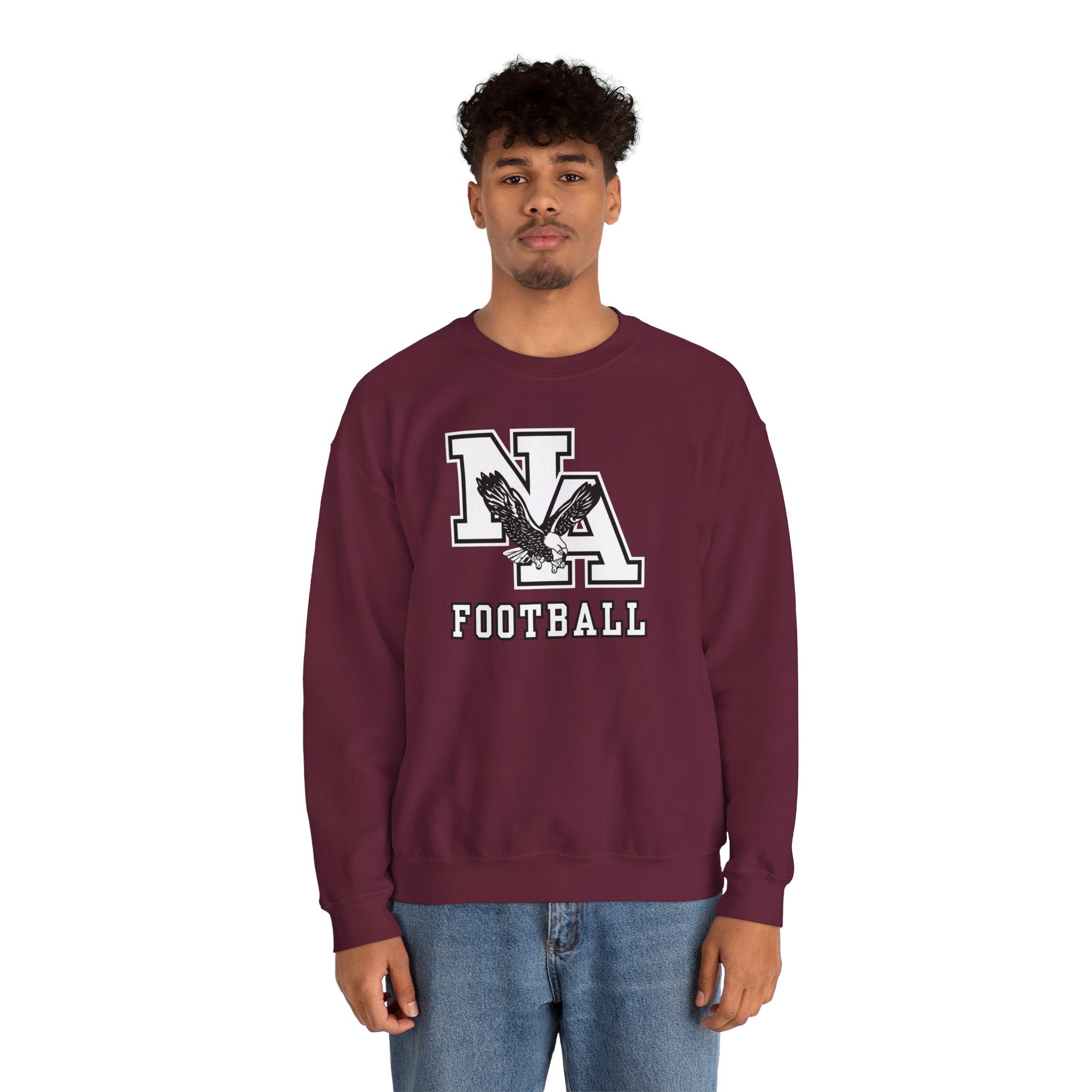 Adult Unisex Classic Logo White Football Graphic Sweatshirt