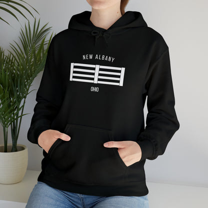 Adult Unisex City Fence Graphic Hoodie - New Albany