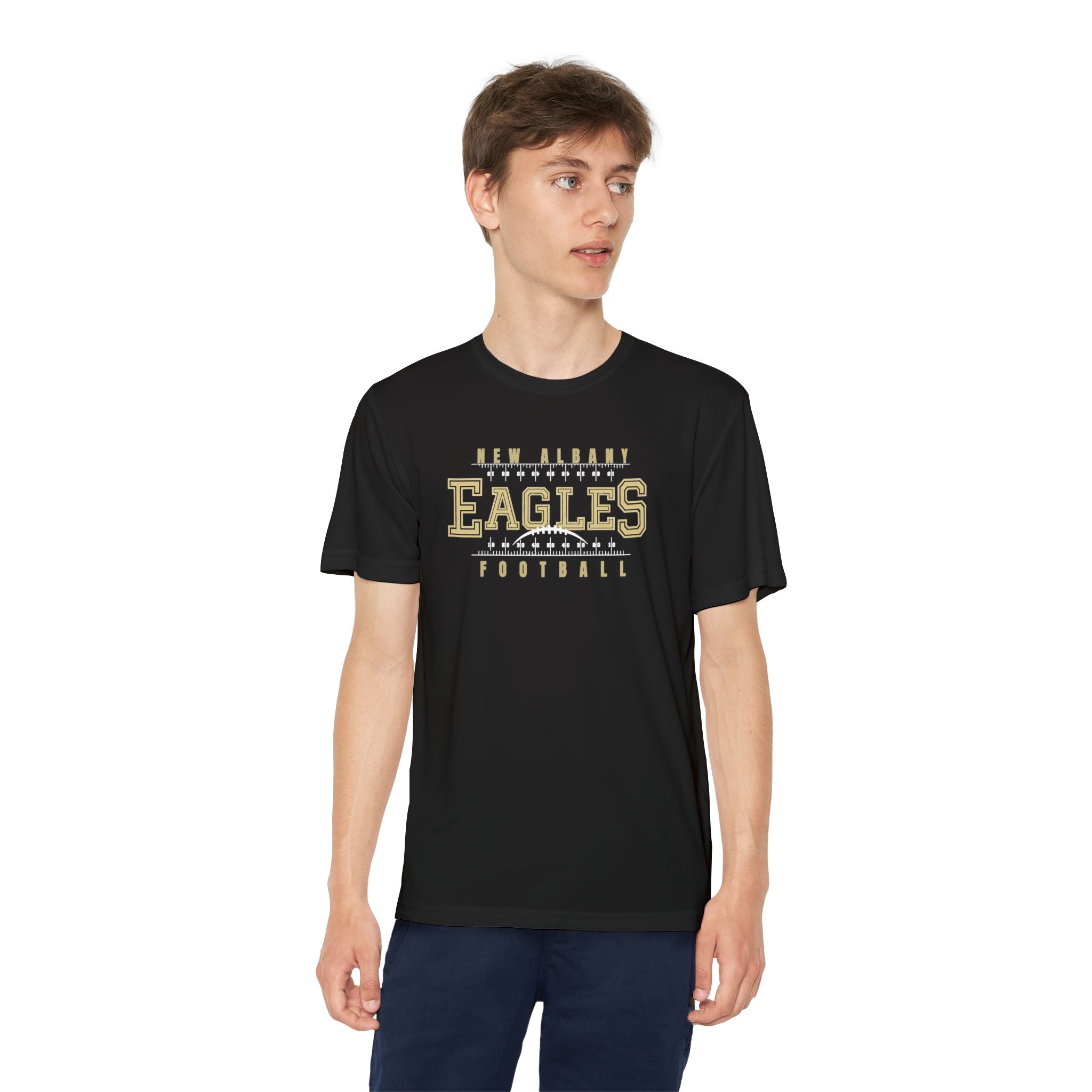 Youth New Albany Football Defend the Field Graphic Sport-Tek Competitor Performance Tee