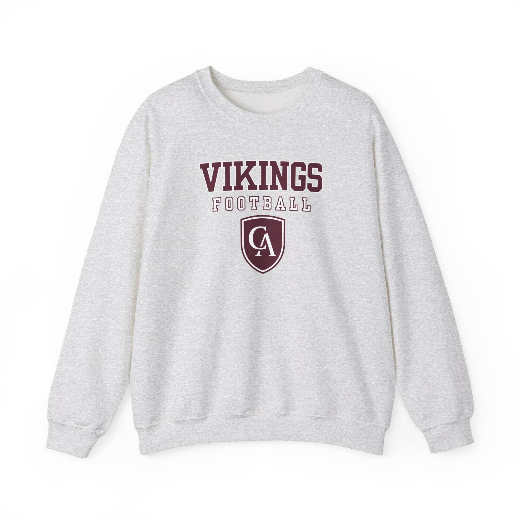 Adult Unisex Columbus Academy Vikings Football Graphic Gildan Heavy Blend Sweatshirt