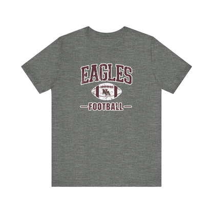 Adult Unisex Eagles Football Vintage Distressed Graphic Short Sleeve Soft Tee