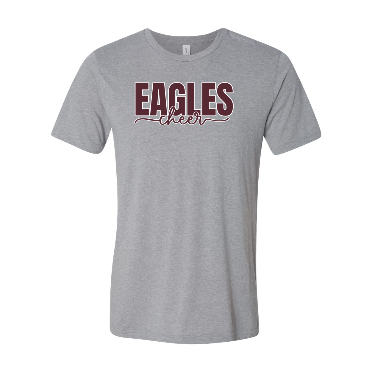 Adult Unisex Super Soft Cheer Words with Back Graphic Short Sleeve Graphic Tee - New Albany Eagles