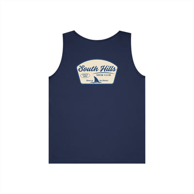 Adult Unisex South Hills Swim Club Home of the Sharks Graphic Tank