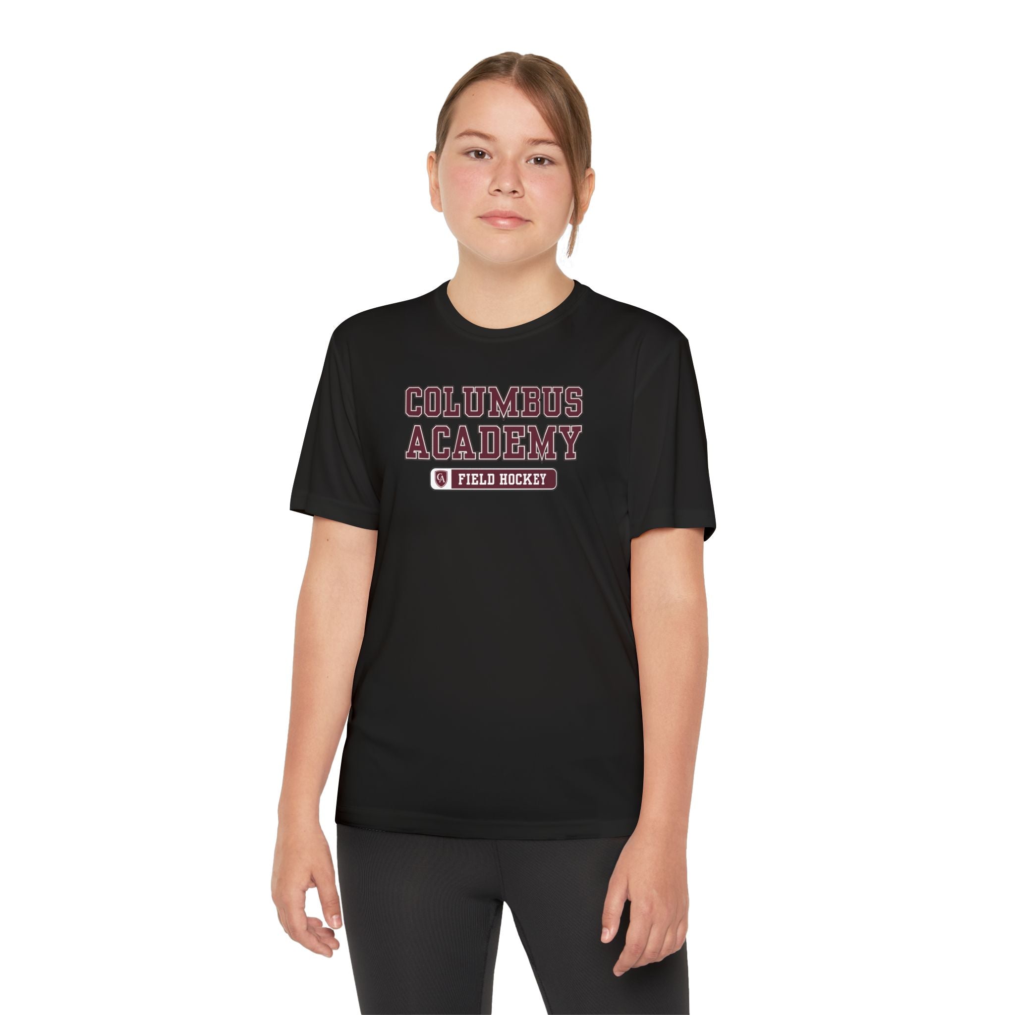 Youth Columbus Academy Field Hockey Graphic Sport-Tek Competitor Performance Tee
