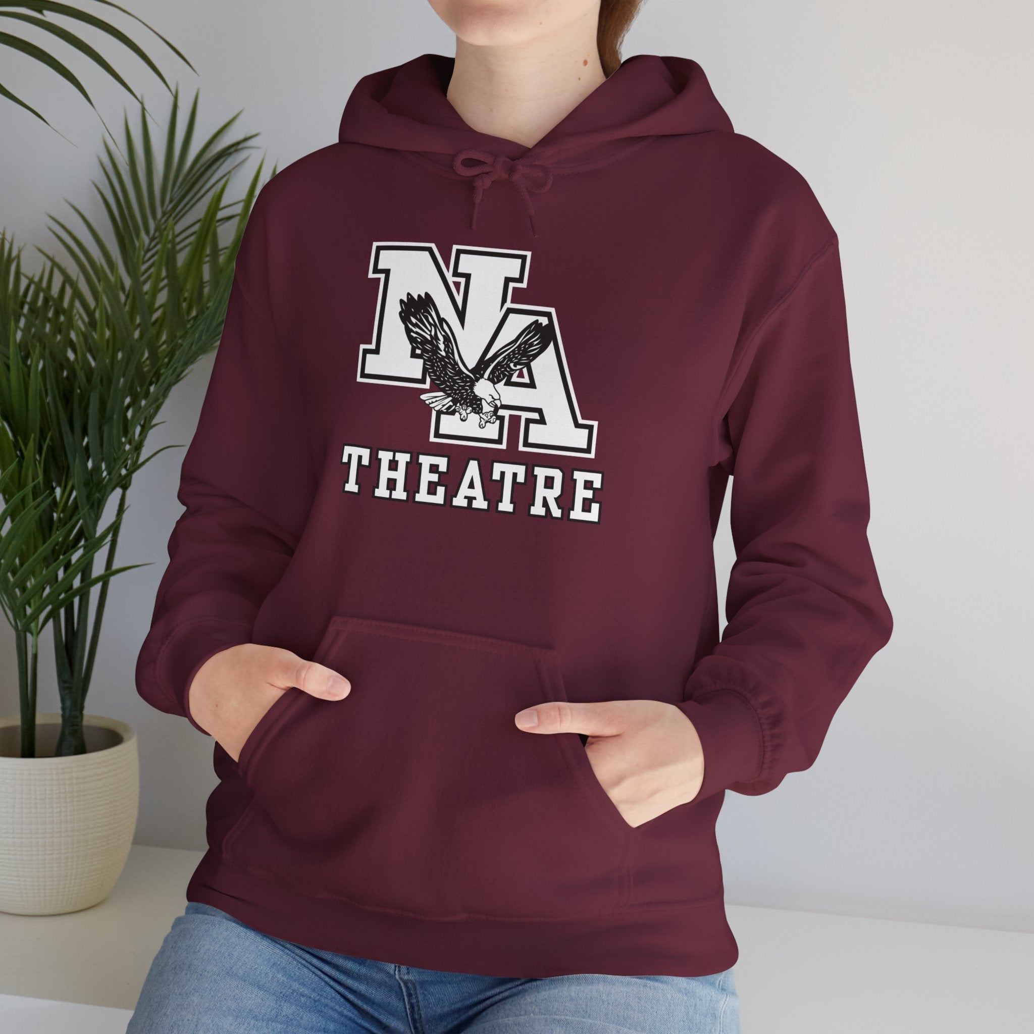 Adult Unisex White/Black Classic NA Theatre Logo Graphic Hoodie