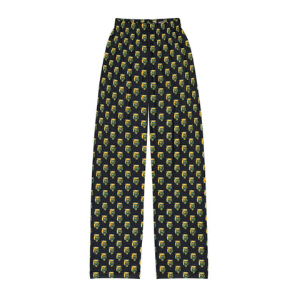 Youth Black Pajama Pants with Allover Brooke Bruin Print
