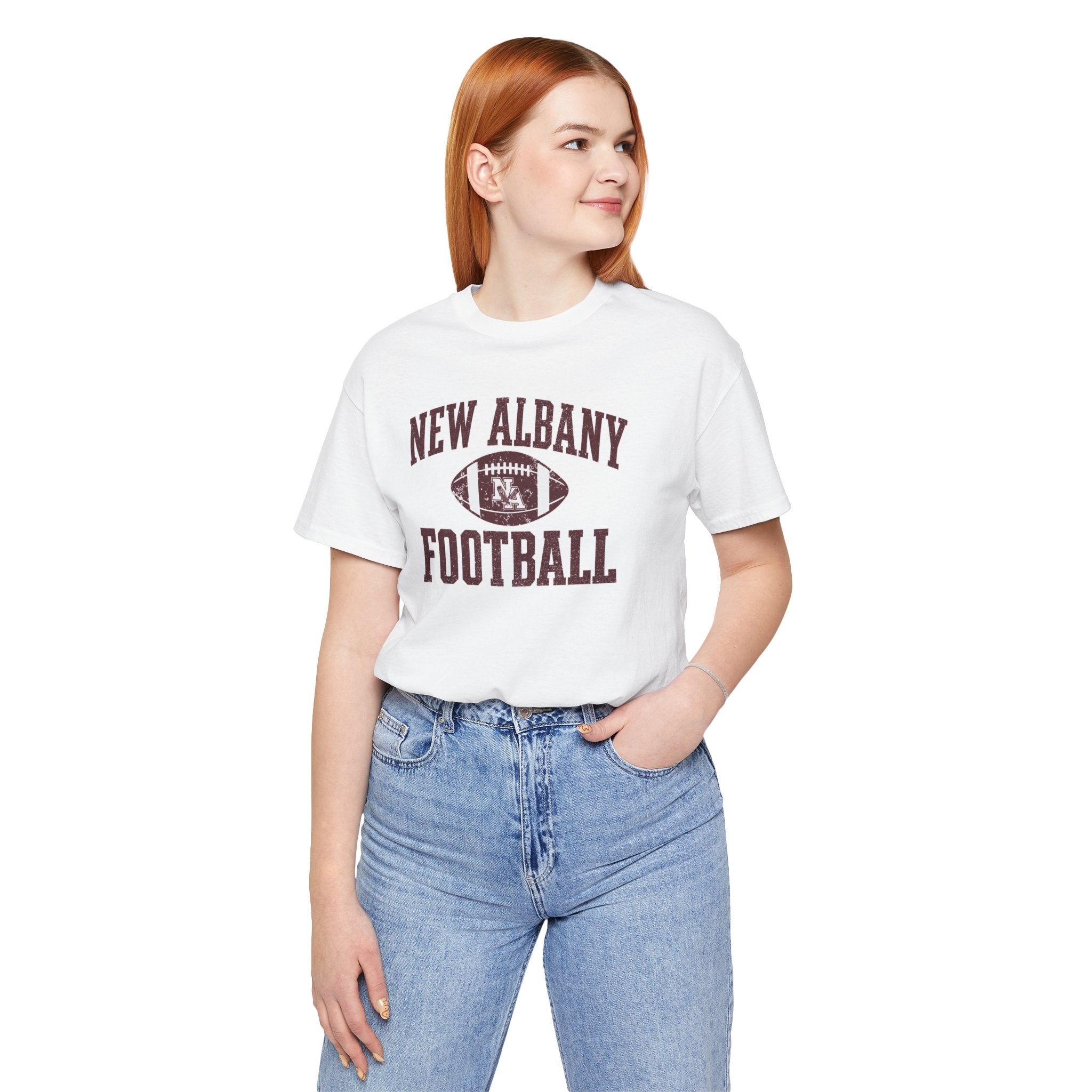 Adult Unisex New Albany Football Pride Graphic Short Sleeve Soft Tee