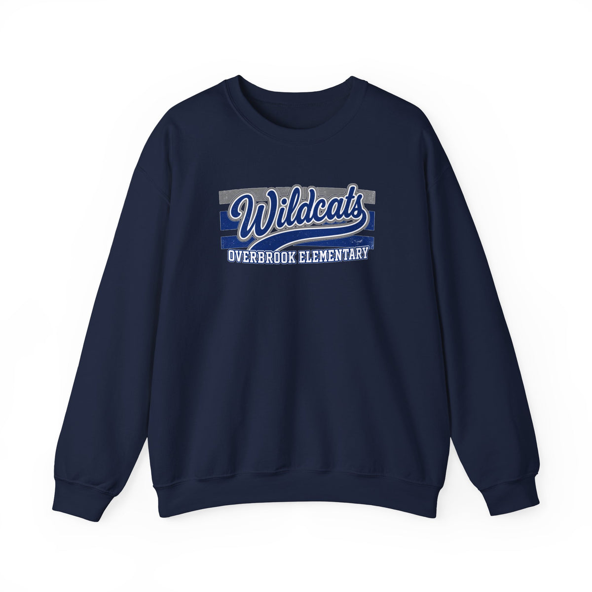 Adult Unisex Overbrook Elementary Wildcats Vintage Distressed Spirit Graphic Sweatshirt