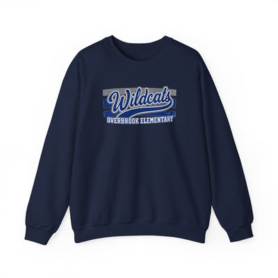 Adult Unisex Overbrook Elementary Wildcats Vintage Distressed Spirit Graphic Sweatshirt