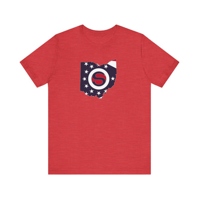 Adult Unisex Stingers Softball State Logo Graphic Short Sleeve Bella + Canvas Soft Tee