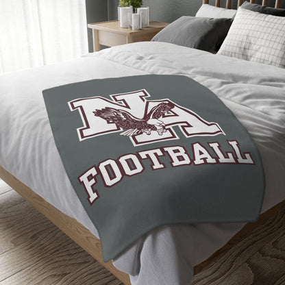 Classic Logo Football Super Soft Velveteen Microfiber Blanket (Two-sided print)