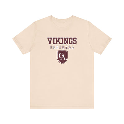 Adult Unisex Columbus Academy Vikings Football Graphic Short Sleeve Bella + Canvas Soft Tee