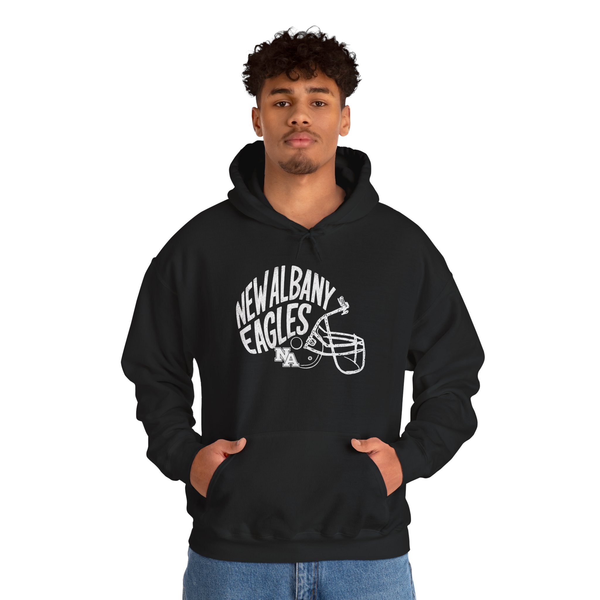 Adult Unisex New Albany Vintage Vibes Football Helmet Graphic Hoodie