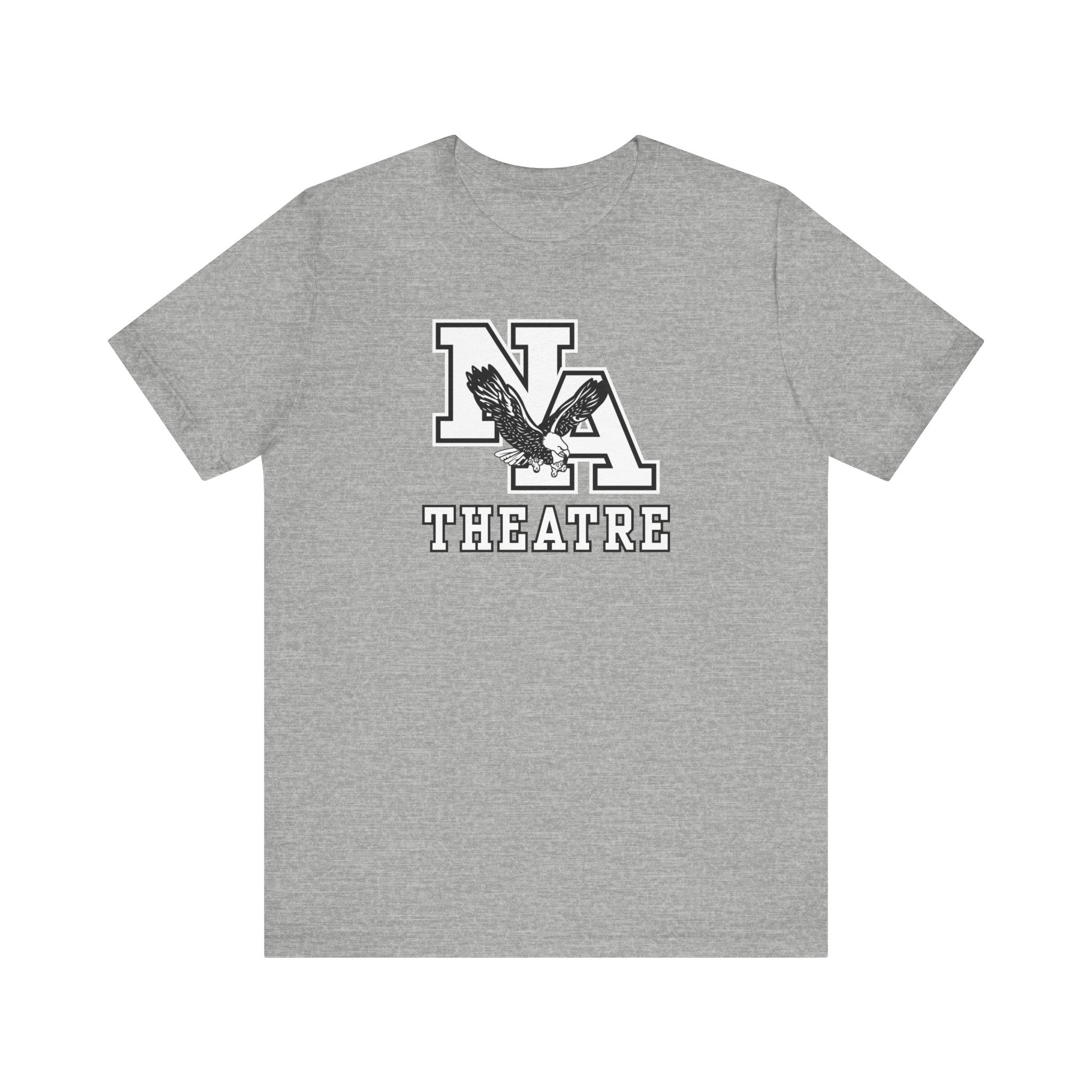 Adult Unisex White/Black Classic NA Theatre Logo Graphic Short Sleeve Soft Tee