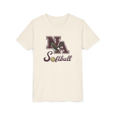 Youth NA Script Softball Graphic Short Sleeve Soft Tee