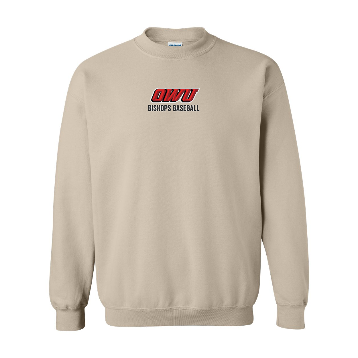 Adult Unisex Classic OWU Bishops Baseball Graphic Sweatshirt - Ohio Wesleyan University