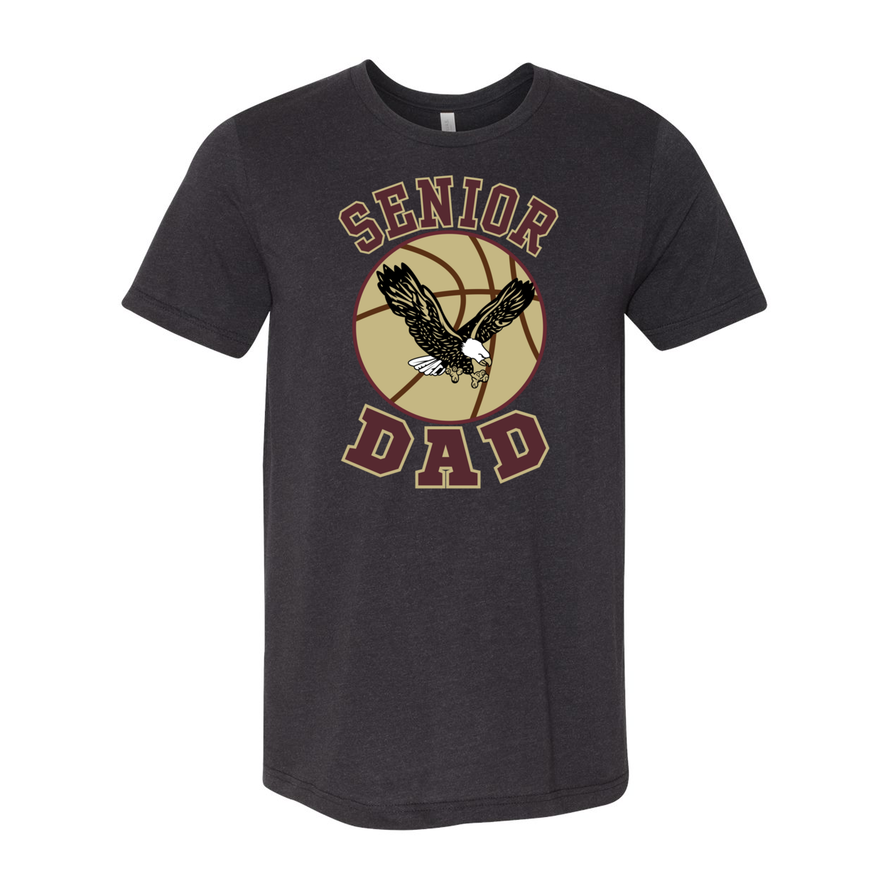 Adult Unisex Super Soft Senior Basketball Dad Short Sleeve Graphic Tee