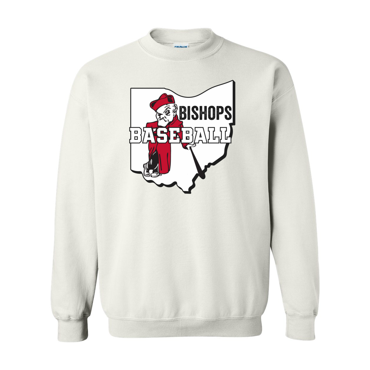 Adult Unisex Ohio Battling Bishops Baseball Graphic Sweatshirt - Ohio Wesleyan University