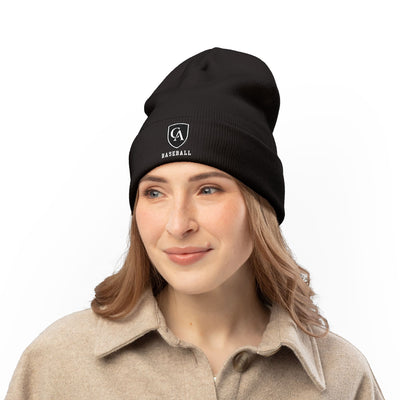 Adult Unisex Columbus Academy Vikings Baseball Black Embroidered Knit Hat