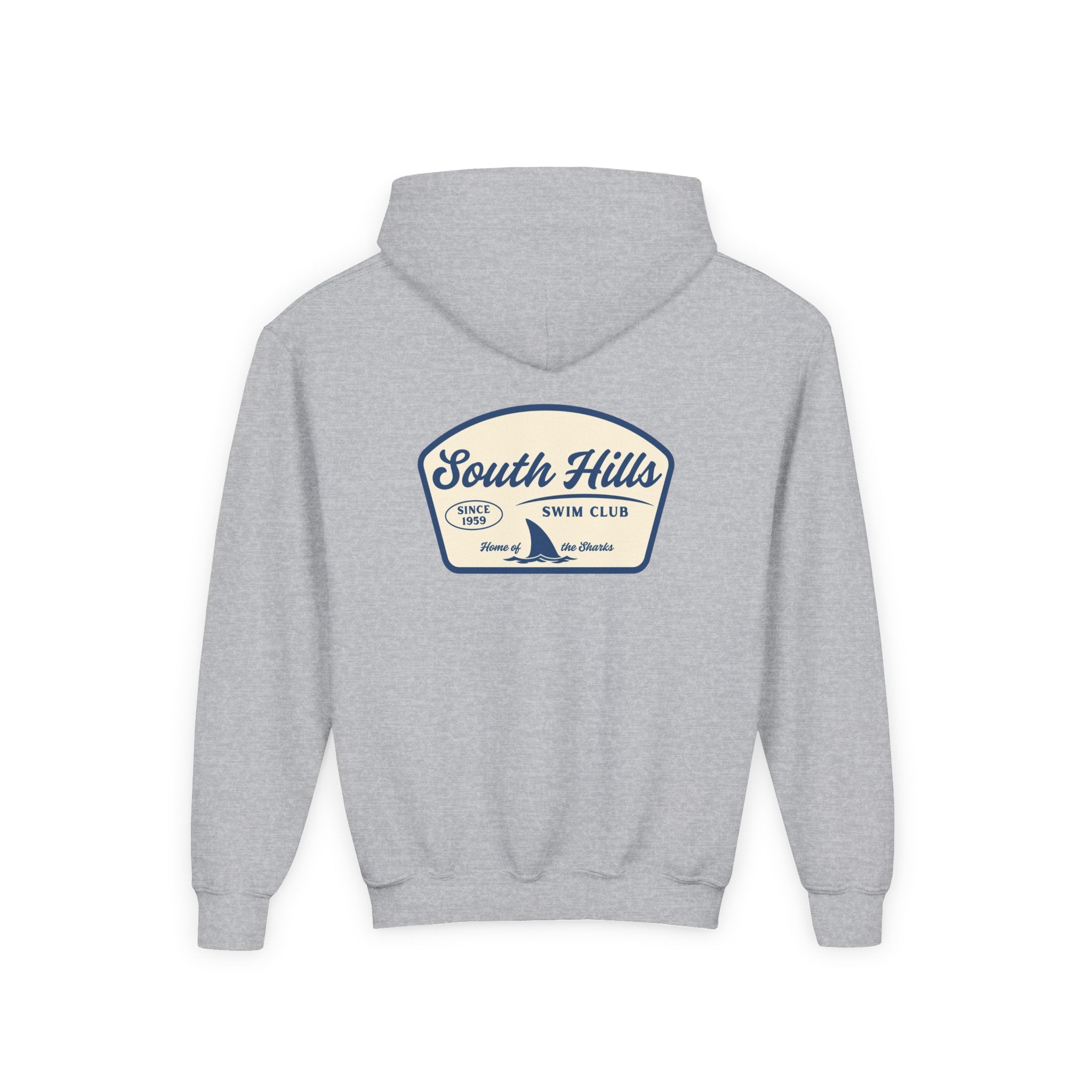 Youth South Hills Swim Club Home of the Sharks Graphic Hoodie