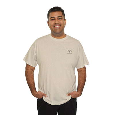 Adult Unisex Heavy Cotton Short Sleeve Tee - Black Jennings Logo