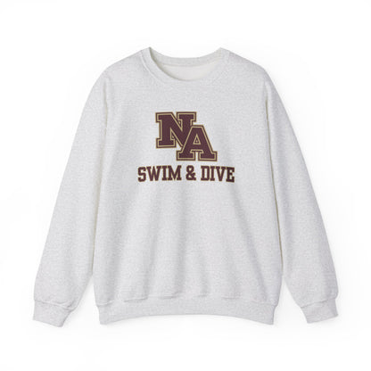 Adult Unisex Swim & Dive Classic Logo with Word Pool Back Graphic Sweatshirt