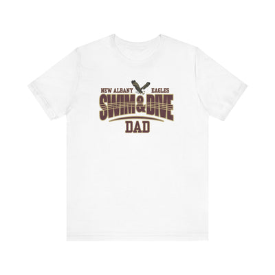 Men's Swim & Dive Dual Tone Eagles Effect Dad Graphic Short Sleeve Soft Tee