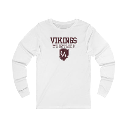 Adult Unisex Columbus Academy Vikings Wrestling Graphic Bella + Canvas Long Sleeve Soft Tee