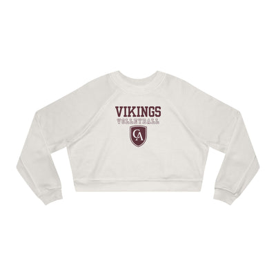 Women's Columbus Academy Volleyball Graphic Cropped Fleece Bella + Canvas Sweatshirt
