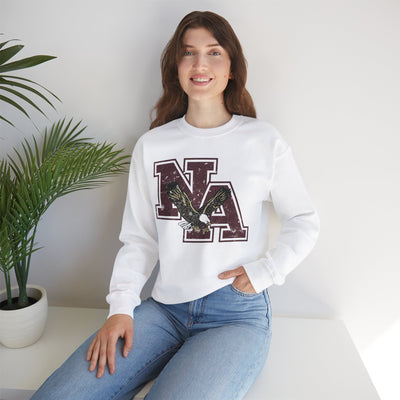 Adult Unisex Maroon Vintage Distressed Logo Graphic Sweatshirt