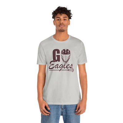 Adult Unisex Go Eagles Lacrosse Graphic Short Sleeve Soft Tee