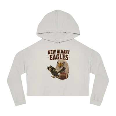 Women's New Albany Gridiron Eagle Graphic Crop Hoodie