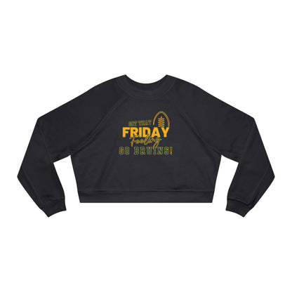 Women's Bruin Friday Feeling Football Graphic Cropped Fleece Sweatshirt