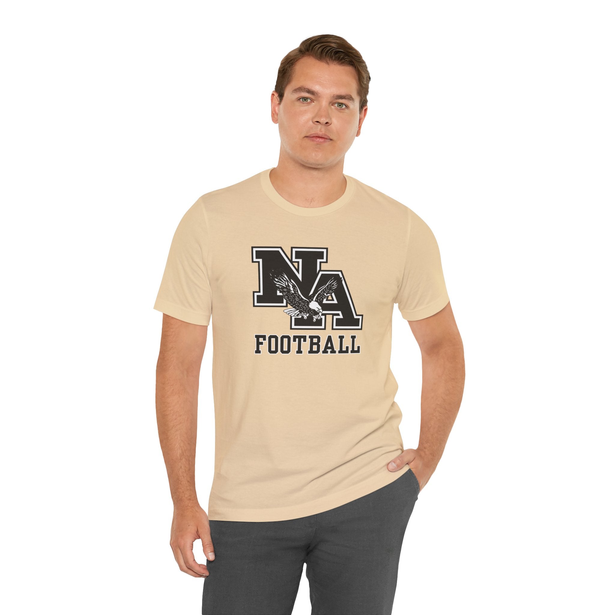 Adult Unisex Classic Logo Black Football Graphic Short Sleeve Soft Tee
