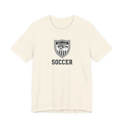 Adult Unisex New Albany Youth Soccer League Crest Graphic Short Sleeve Bella + Canvas Soft Tee