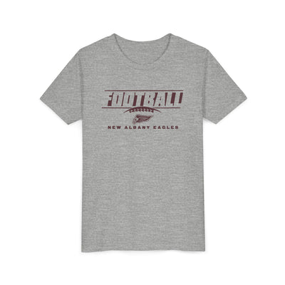 Youth New Albany Eagles Goal Line Maroon Graphic Short Sleeve Soft Tee