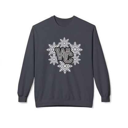 Adult Unisex Westerville Central Spirited Snowflake Graphic Soft Style Sweatshirt