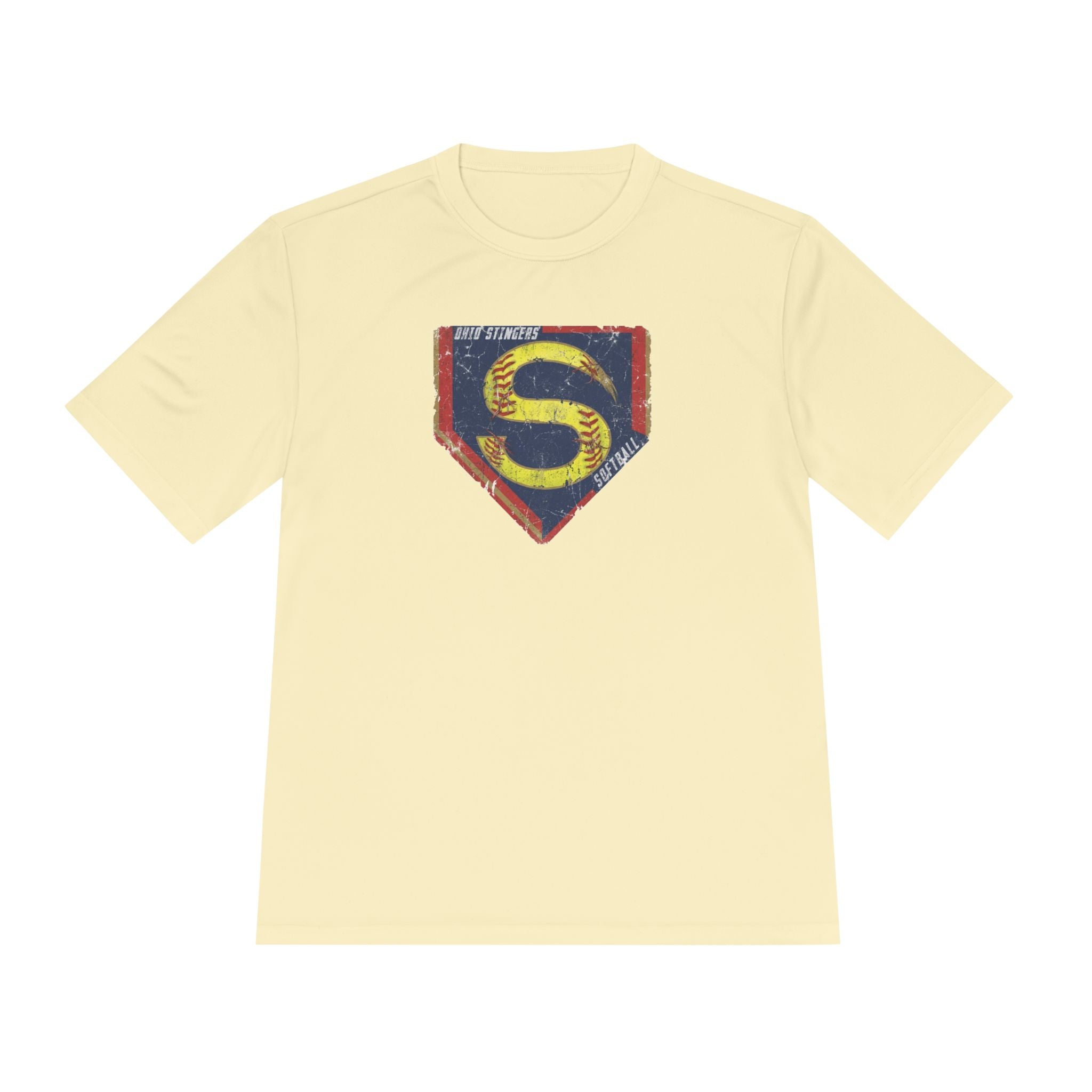Adult Unisex Stingers Softball Distressed Logo Graphic Sport-Tek Competitor Performance Tee
