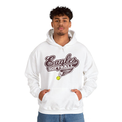 Adult Unisex Sporty Script Softball Eagles Graphic Hoodie